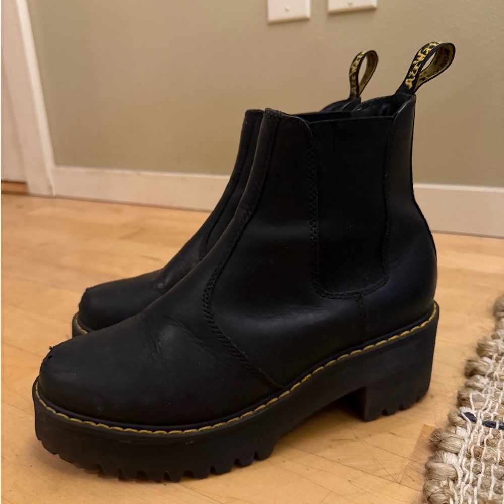 Dr. Martens Black Platform Combat Boots